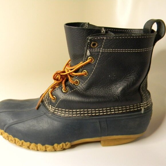 LL Bean Mens Blue Bean Boots Size 10M Made in Maine USA main image 11